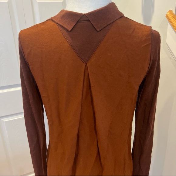 Vintage Lacoste Long Sleeved Brown Dress size 34 - Picture 8 of 14